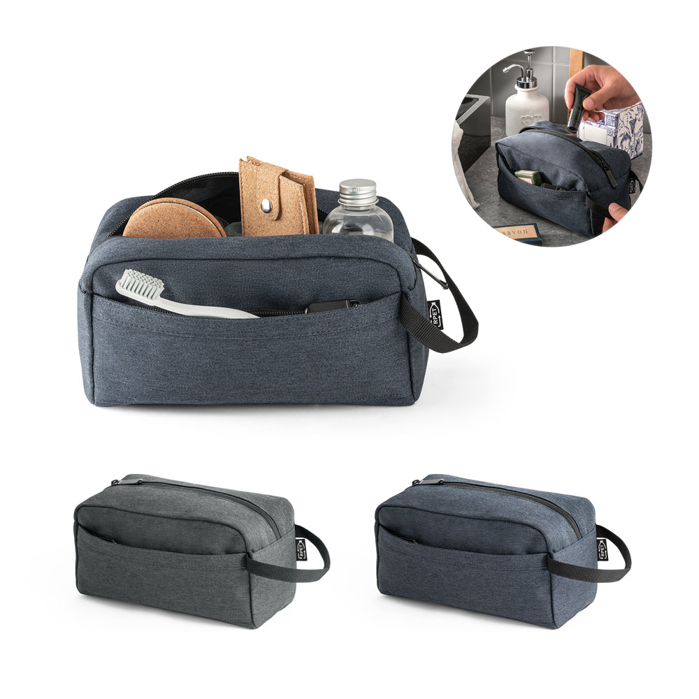 REPURPOSE BAG. Bolsa de cosméticos em poliéster reciclado 600D
