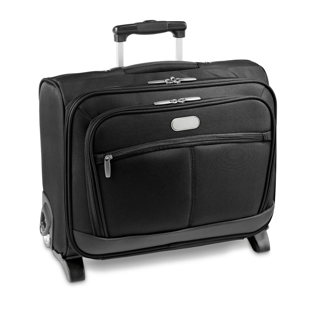 MOURA. Mala de viagem para notebook (15'6") em c. sintético e 1680D com caixa rígida e 2 rodas (20 L)