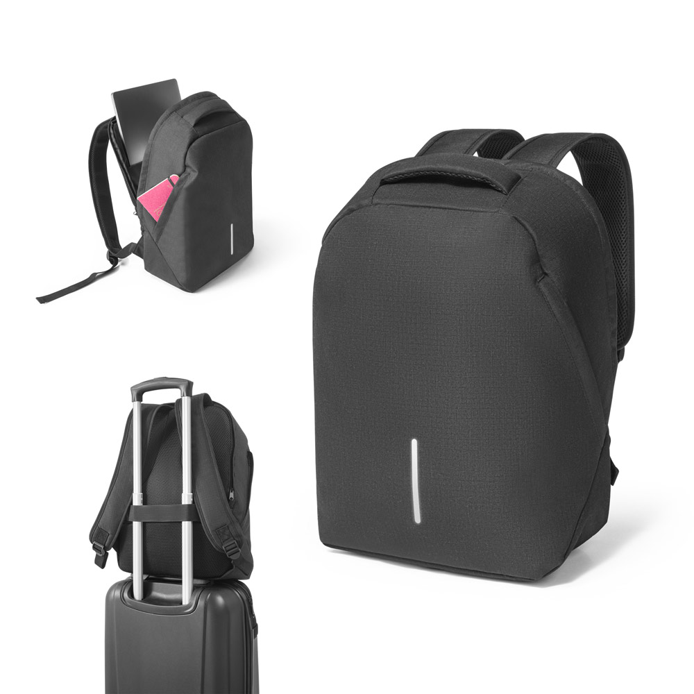 AUCKLAND. Mochila com sistema antirroubo para notebook (15'6") em 600D e ripstop (17 L)