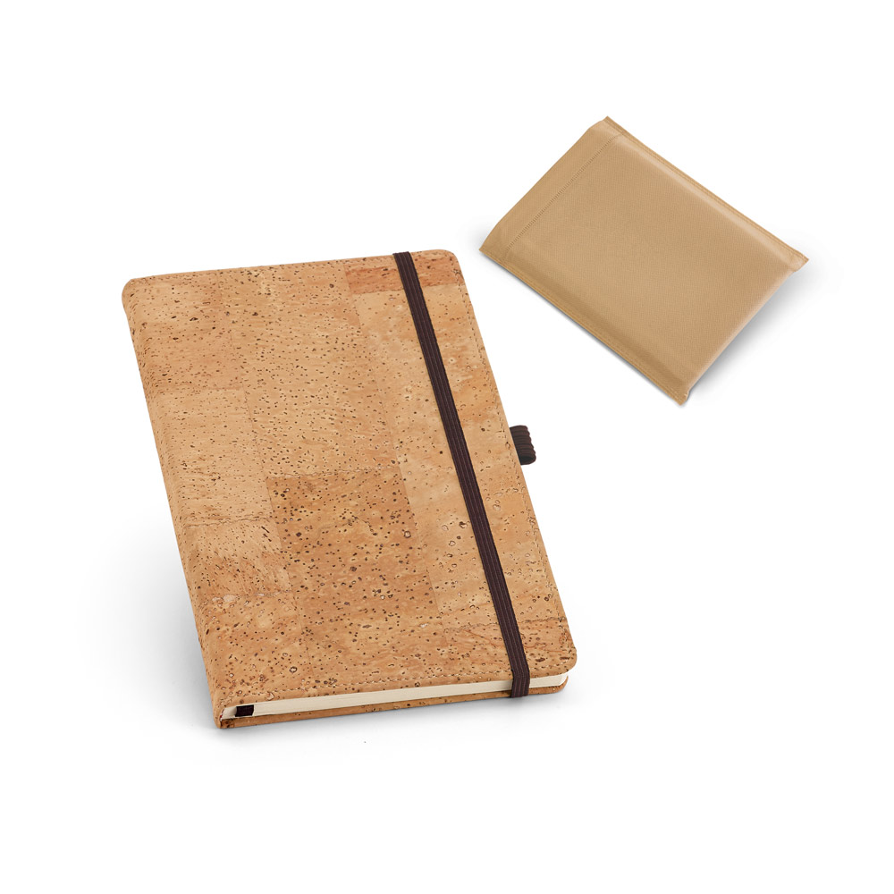 PORTEL A5. Caderno A5 em cortiça com páginas lisas