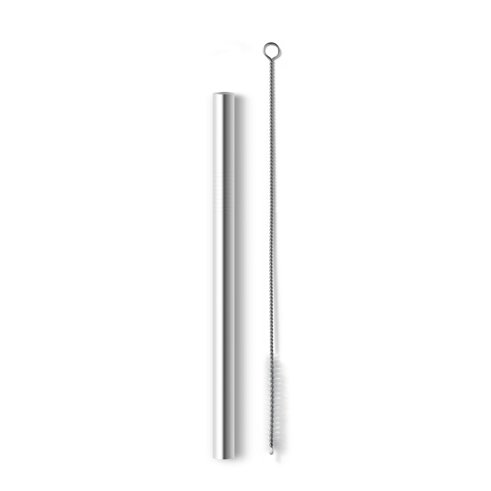 KAHANA WIDE. Canudo em aço inox com escova de limpeza