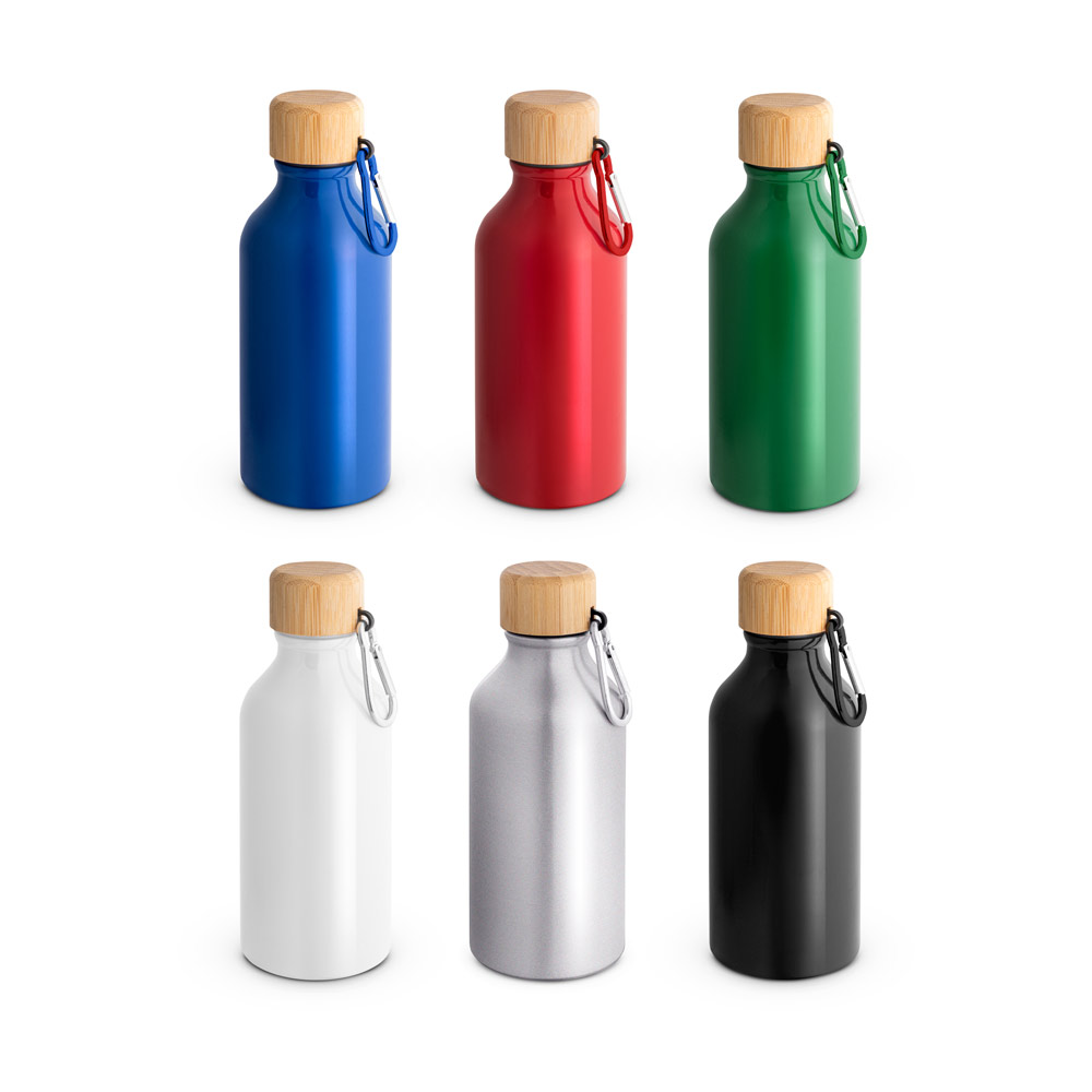 ROUSEY. Squeeze em alumínio 100% reciclado com cor sólida brilhante (400 mL)