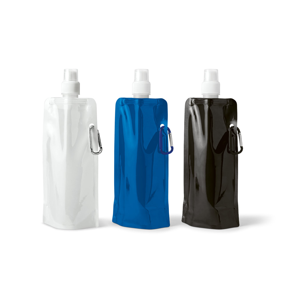 DECNOP. Squeeze dobrável em PE com bico de sistema "push-pull" e acabamento mate (460 mL)