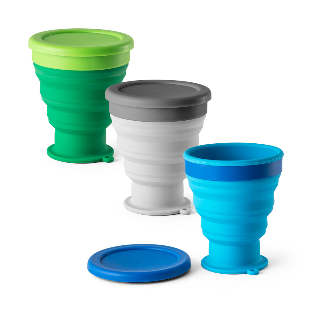 ORTON L. Copo de viagem em silicone com tampa em PP (400 mL)