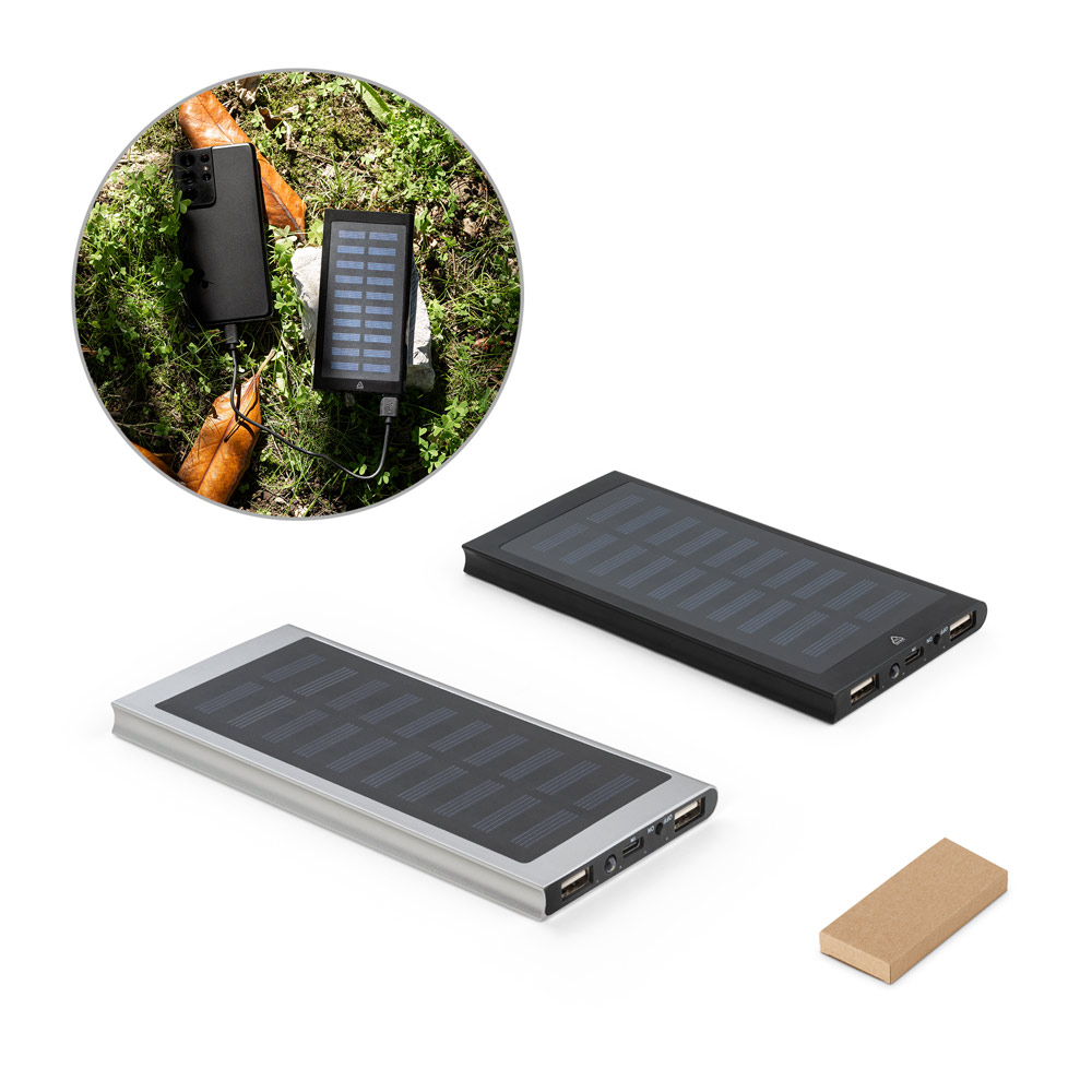 CLERK. Bateria portátil em alumínio 100% reciclado (8 000 mAh)
