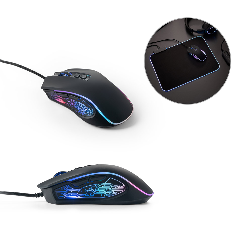 THORNE MOUSE RGB. Mouse para jogos em ABS com acabamento em borracha
